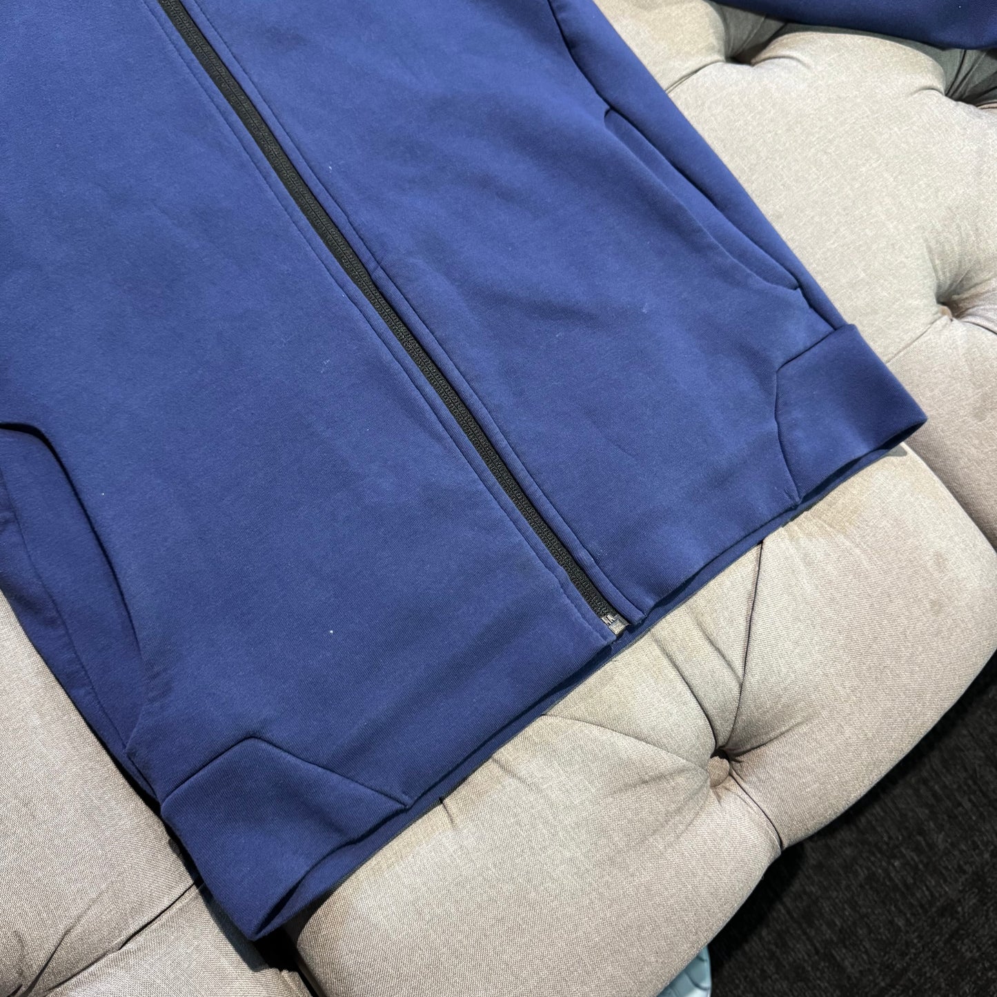 Asics Fleece Jacket Hoodie 'Navy' (Second hand)
