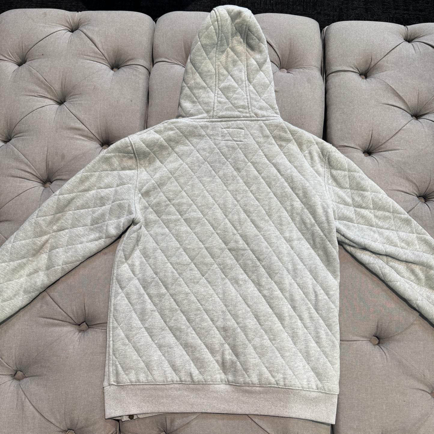 Geedup Stitched Quilt Hoodie 'Grey' (Second hand)