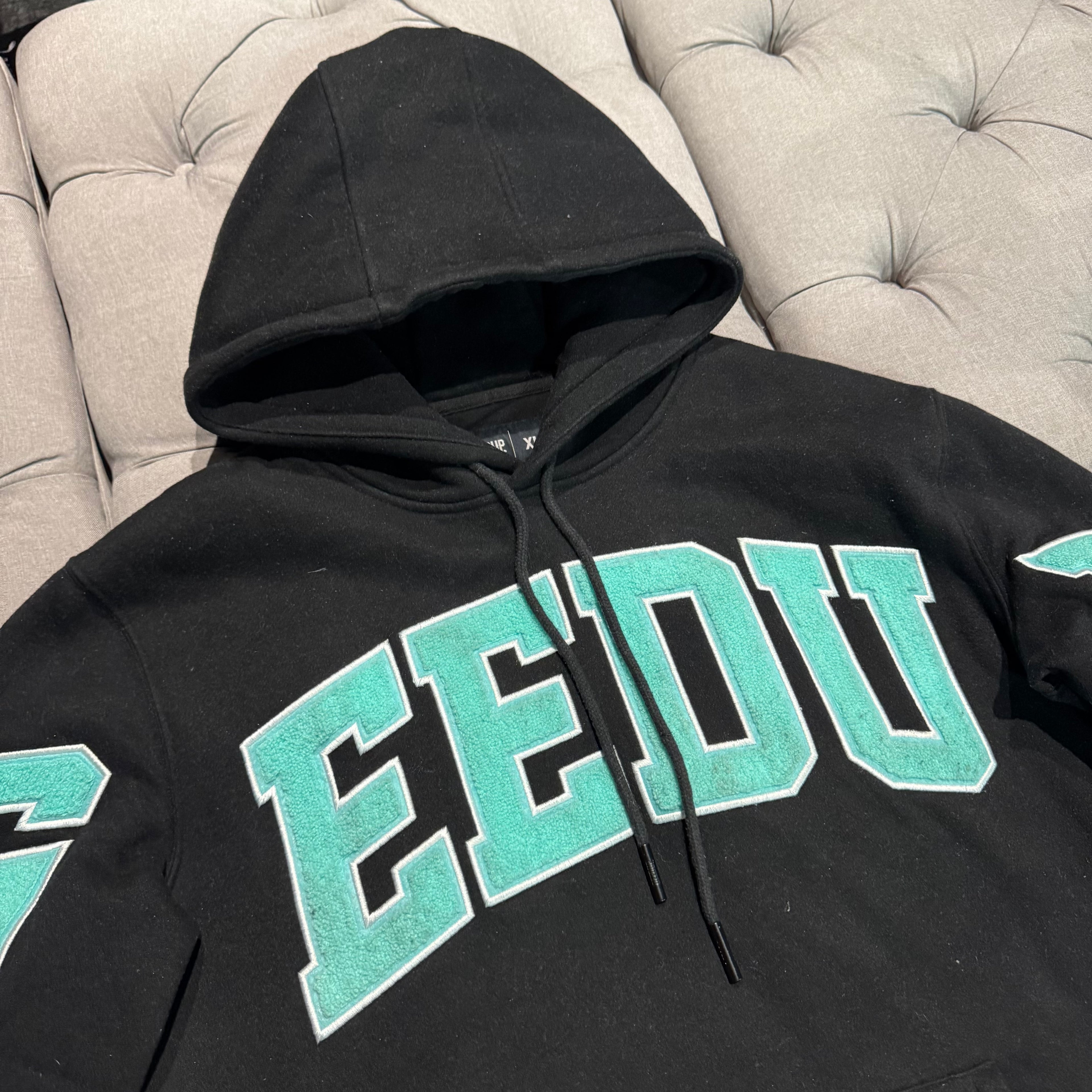 Geedup Team Logo Hoodie 'Black Teal' (Second hand)