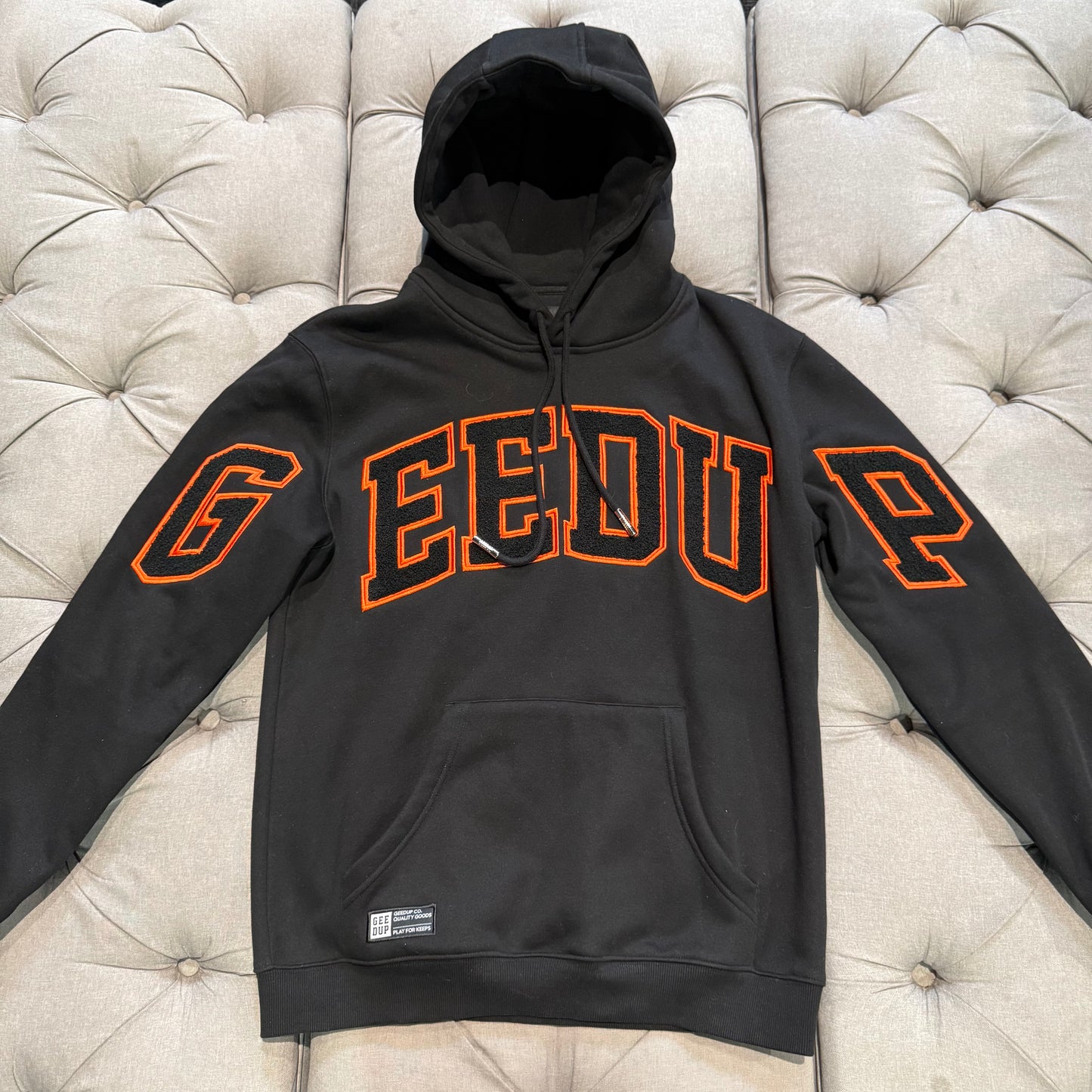 Geedup Team Logo Hoodie 'Black Orange Black' (Second hand)
