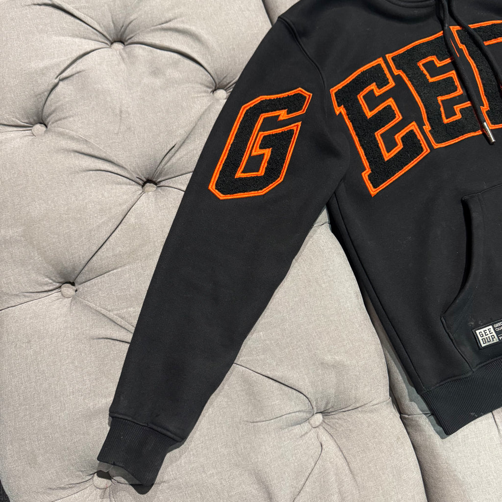Geedup Team Logo Hoodie 'Black Orange'  (Second hand)