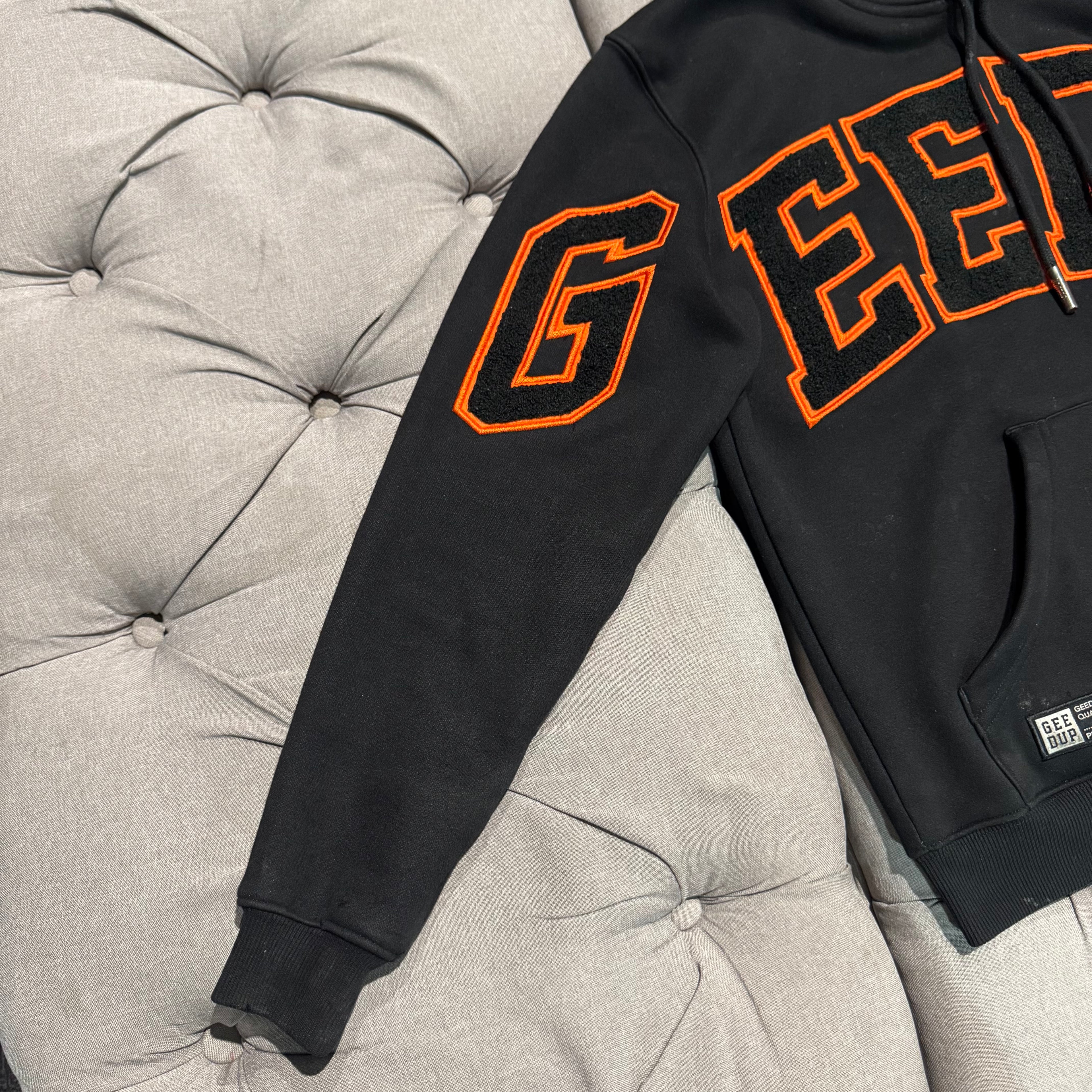 Geedup Team Logo Hoodie 'Black Orange'  (Second hand)