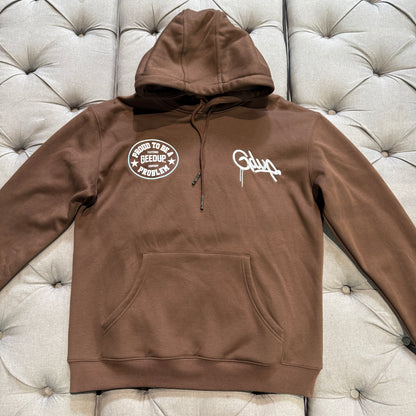 Geedup Proud To Be A Problem Hoodie 'Brown Teal' (Second hand)