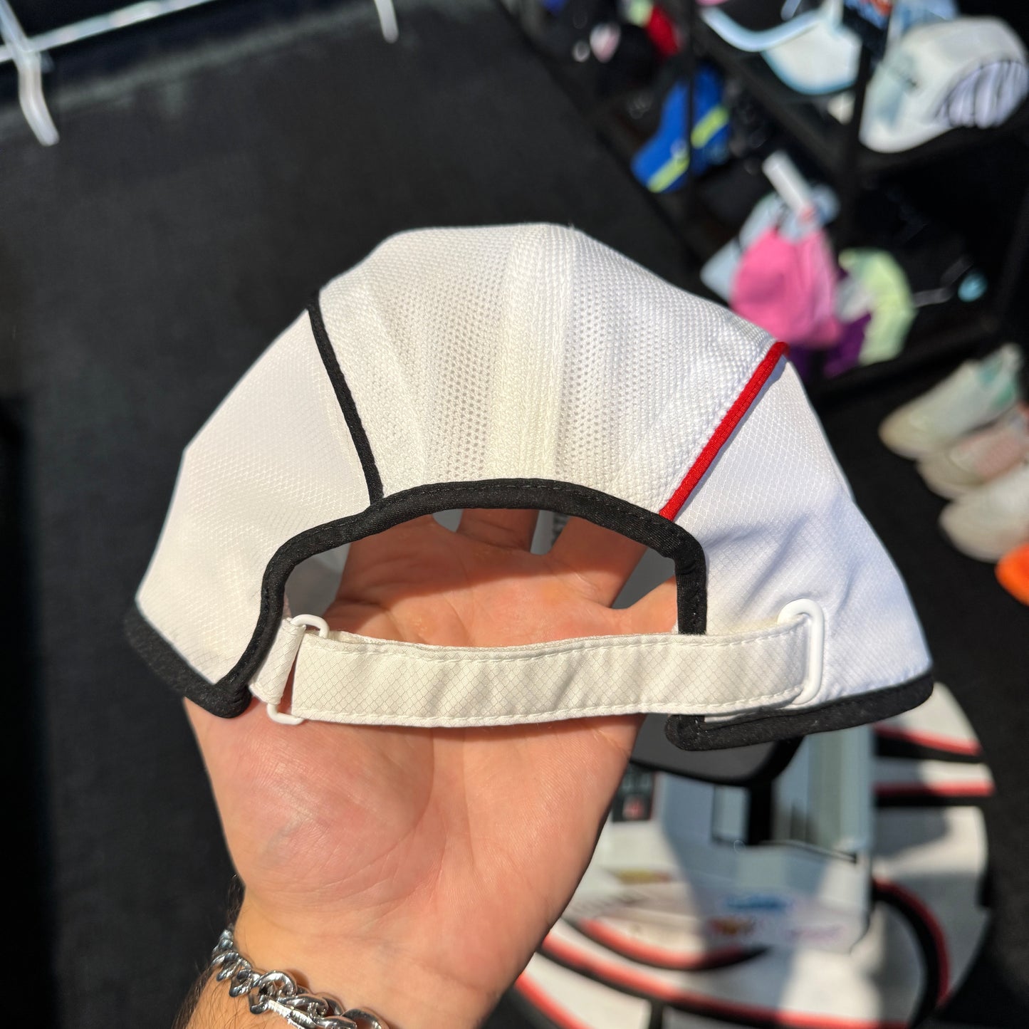 Lacoste 4 Pannel Cap 'White Red Black' (Second hand)