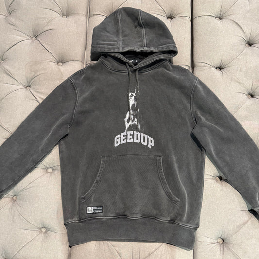 Geedup Doberman Hoodie 'Washed Black' (Second hand)