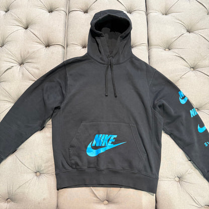 Nike Multi Logo Hoodie 'Black Blue' (Second hand)