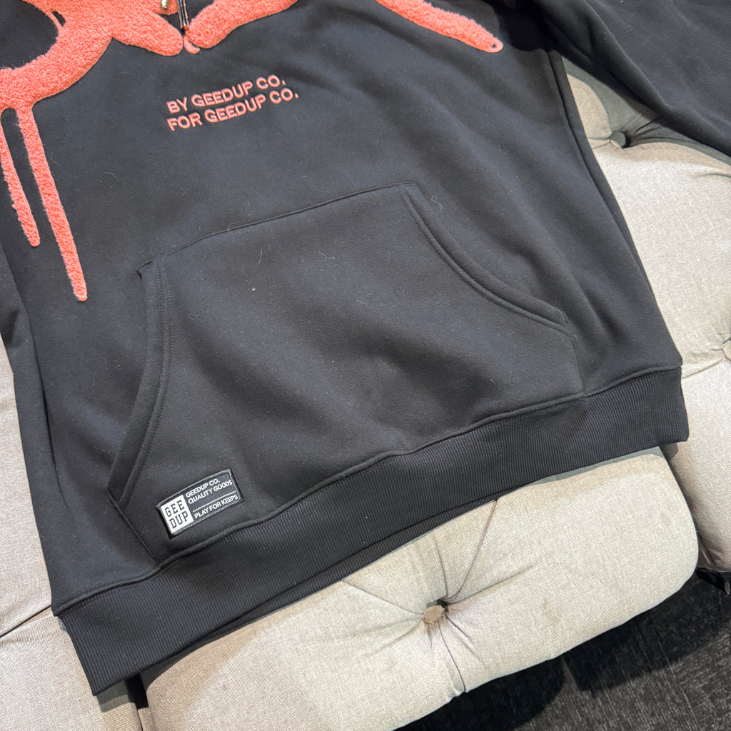 Geedup Handstyle Hoodie 'Black Peach' (Second hand)