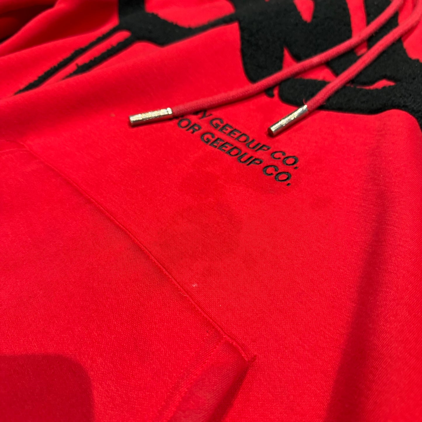 Geedup Handstyle Hoodie 'Red Black' (Second hand)