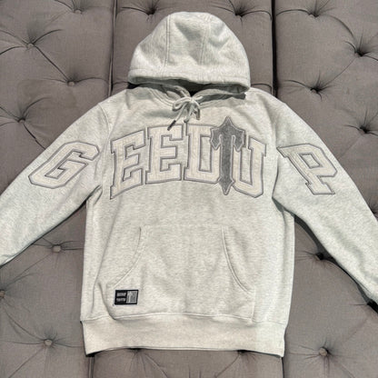 Geedup X Trapstar Team Logo x Irongate T Hoodie 'White Marle Grey' (Second hand)