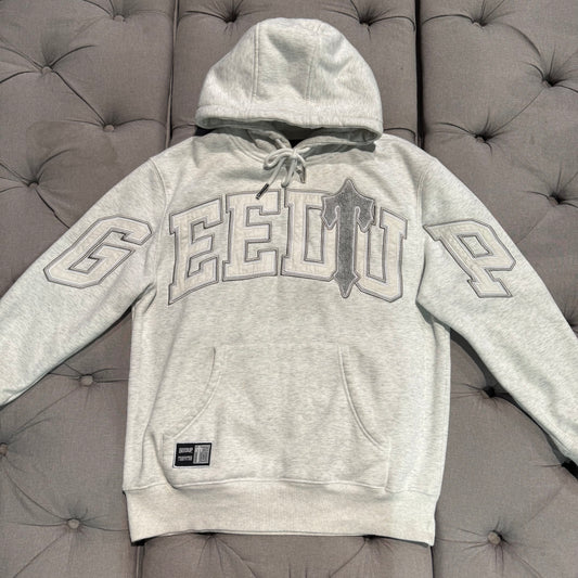 Geedup X Trapstar Team Logo x Irongate T Hoodie 'White Marle Grey' (Second hand)