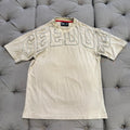 Geedup Knitted Shoulder Team Logo T-Shirt 'Forest Beige' (Second hand)