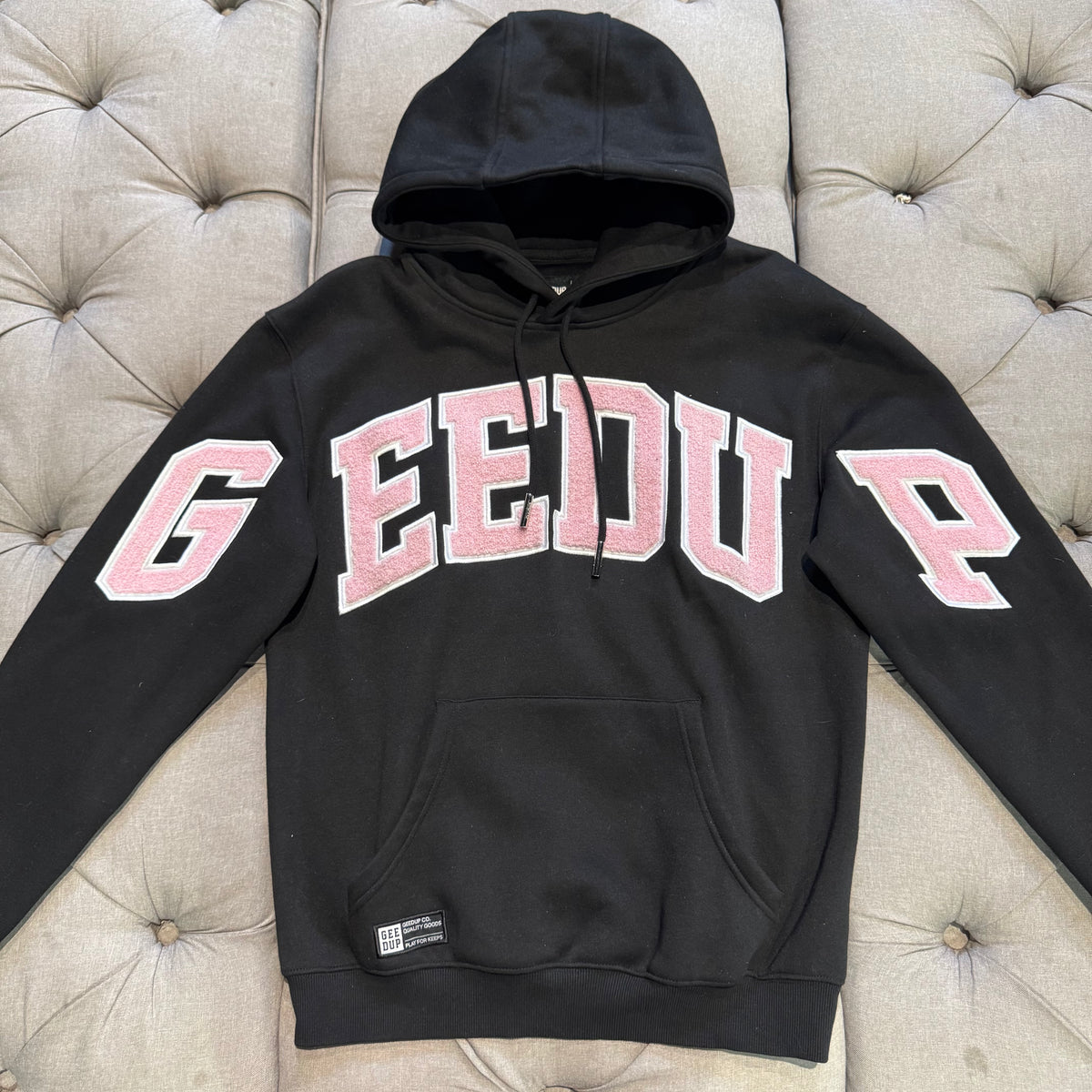Geedup Team Logo Hoodie 'Black Pink' (Second hand)