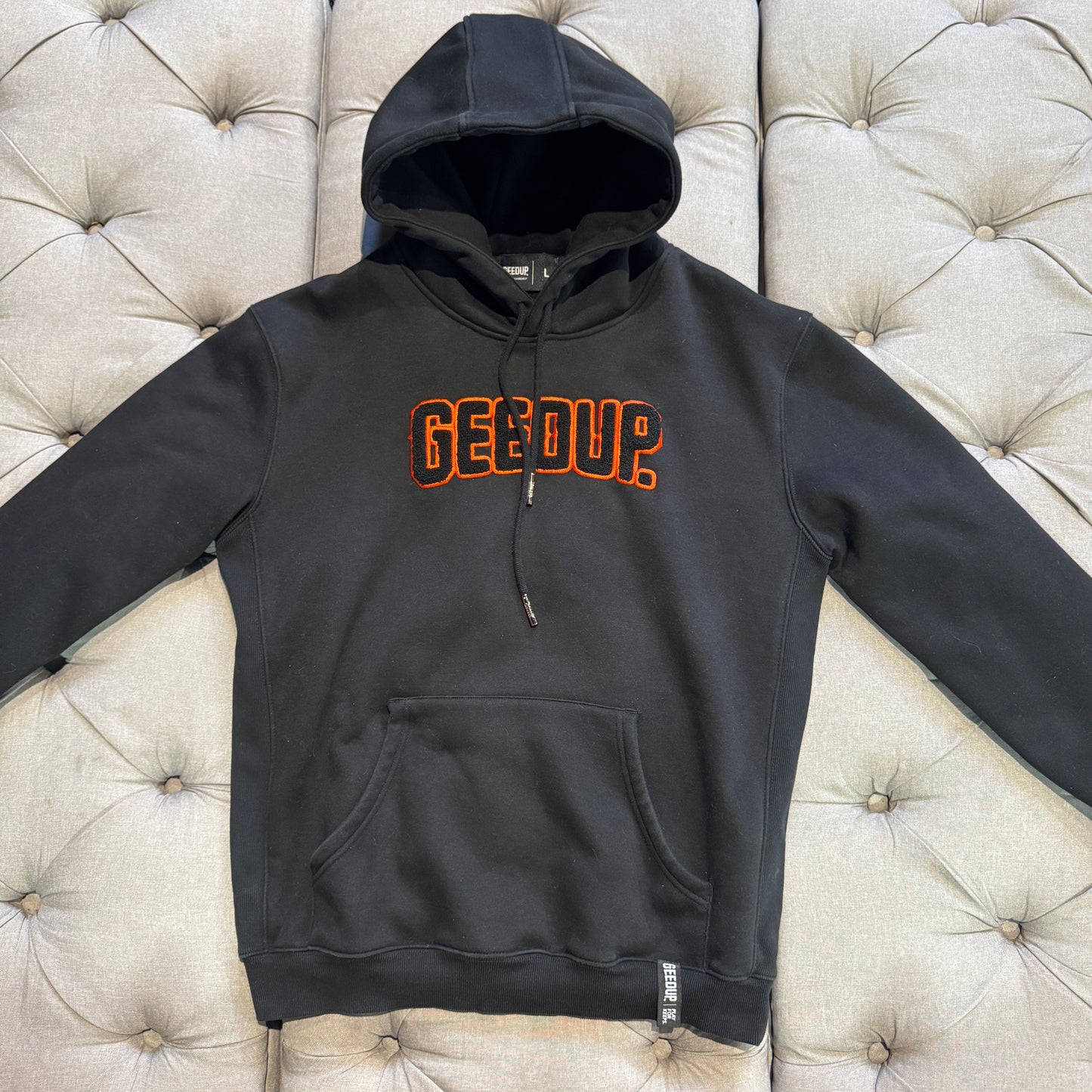 Geedup Play For Keeps Hoodie 'Black Orange' (Second hand)