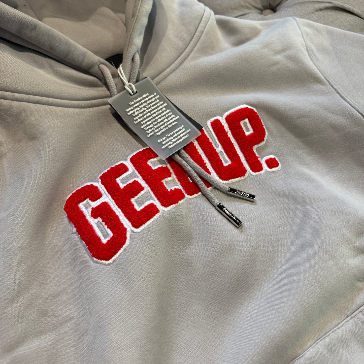 Geedup Play For Keeps Hoodie 'Grey Red' (Second hand)