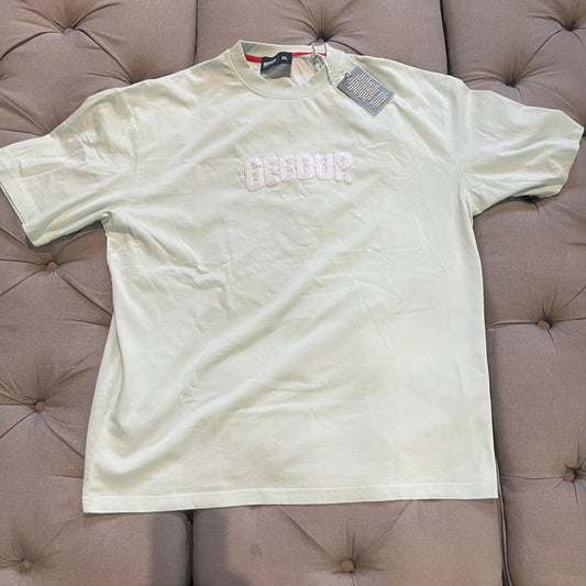 Geedup Play For Keeps T-Shirt 'White Green' (Brand New)