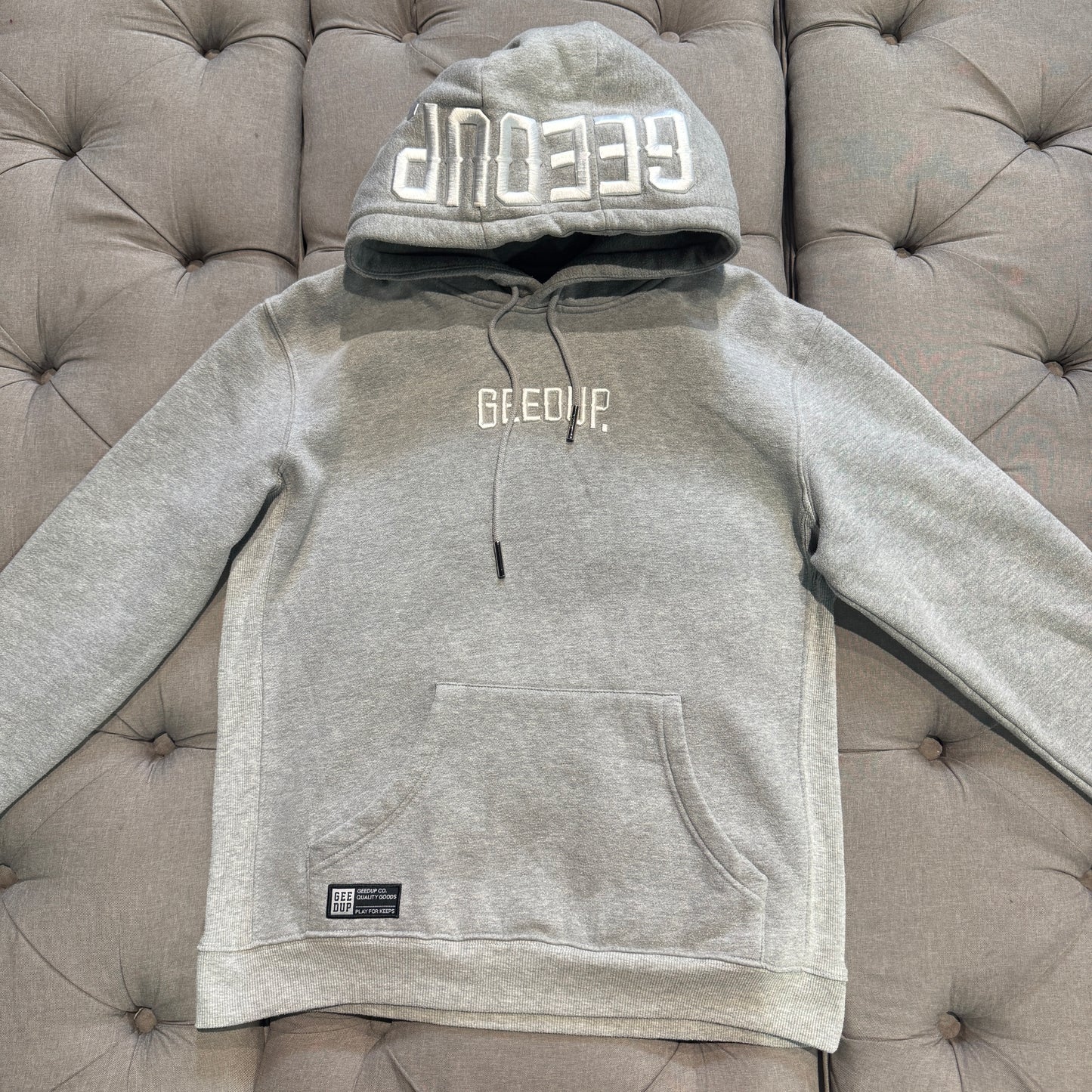 Geedup Hood Logo Hoodie 'Grey' (Second hand)