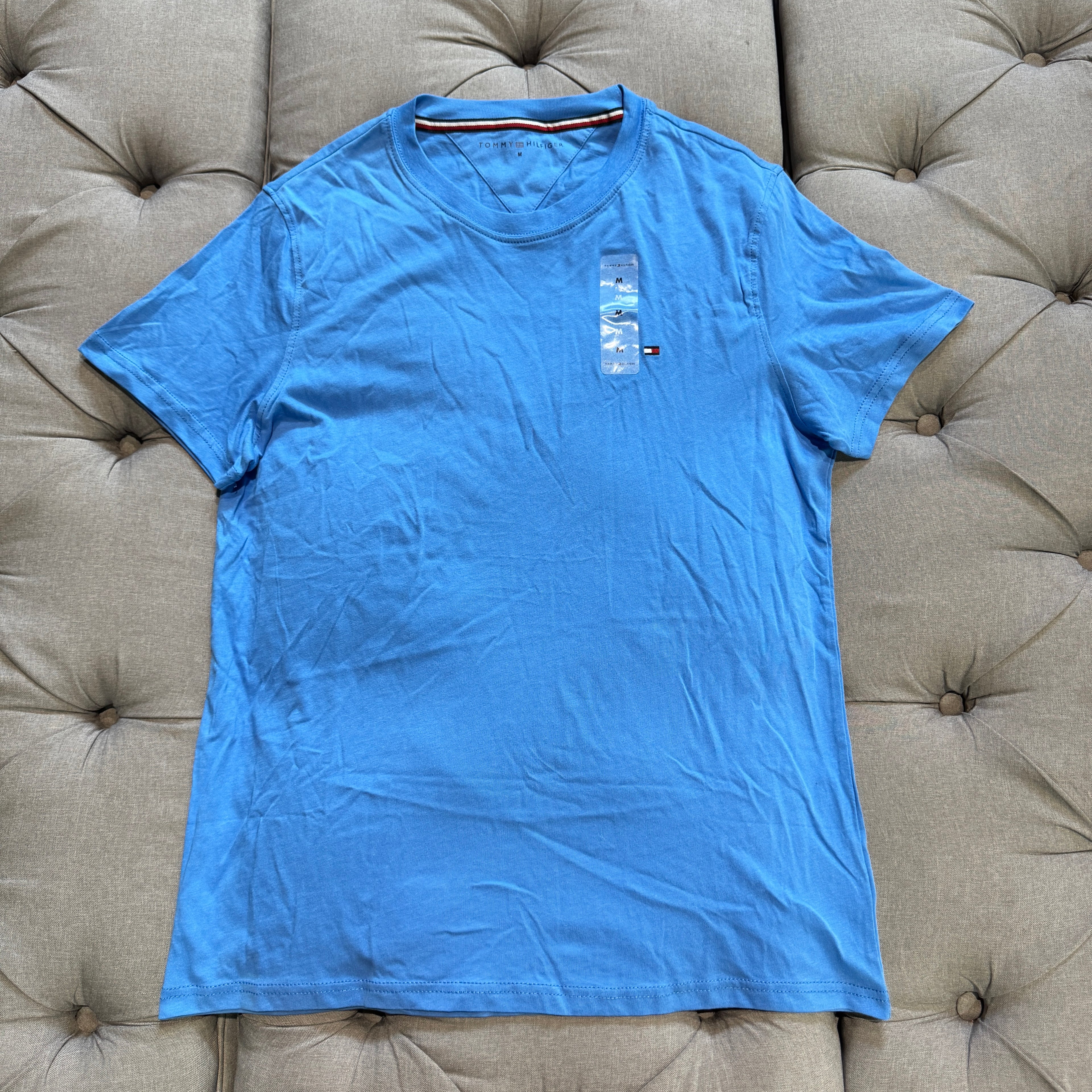 Tommy Hilfiger Flag Embroidery T-shirt 'Blue'