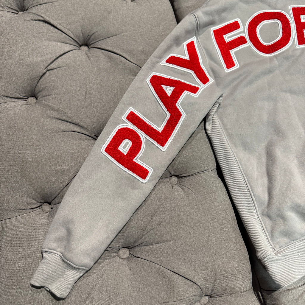 Geedup Play For Keeps Hoodie 'Grey Red' (Second hand)