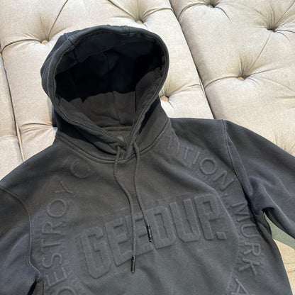 Geedup Embossed Logo Hoodie 'Blackout' (Second hand)