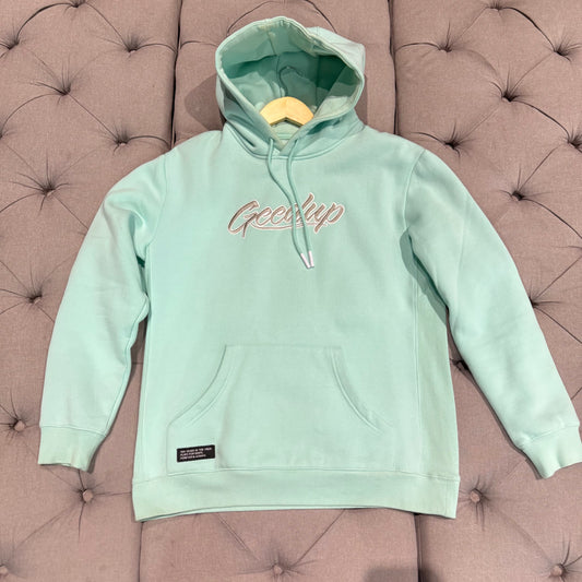 Geedup 10 Years In The Field Hoodie 'Teal/Aqua White' (Second hand)