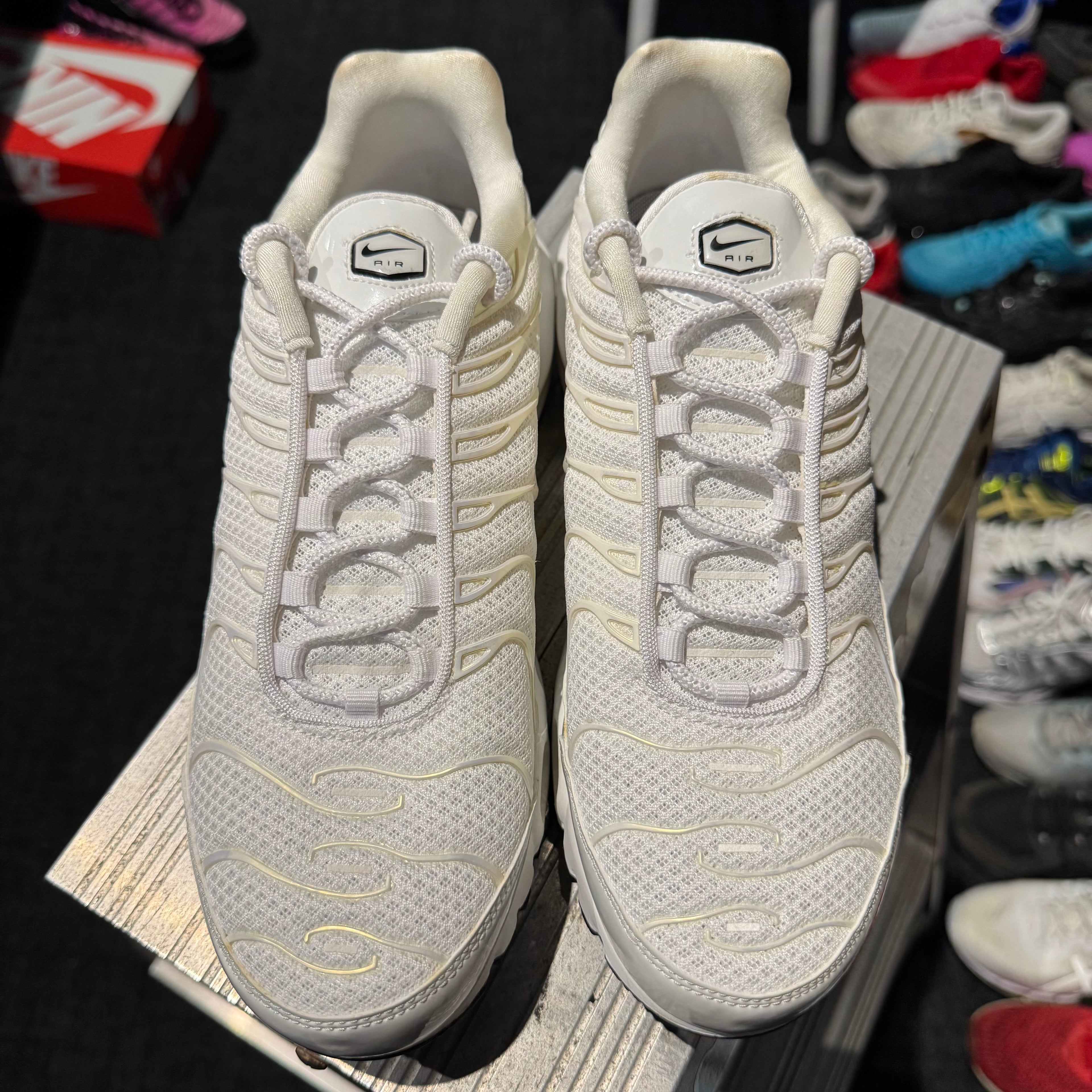 Nike Air Max Plus TN 'Premium Triple White' (Brand New)