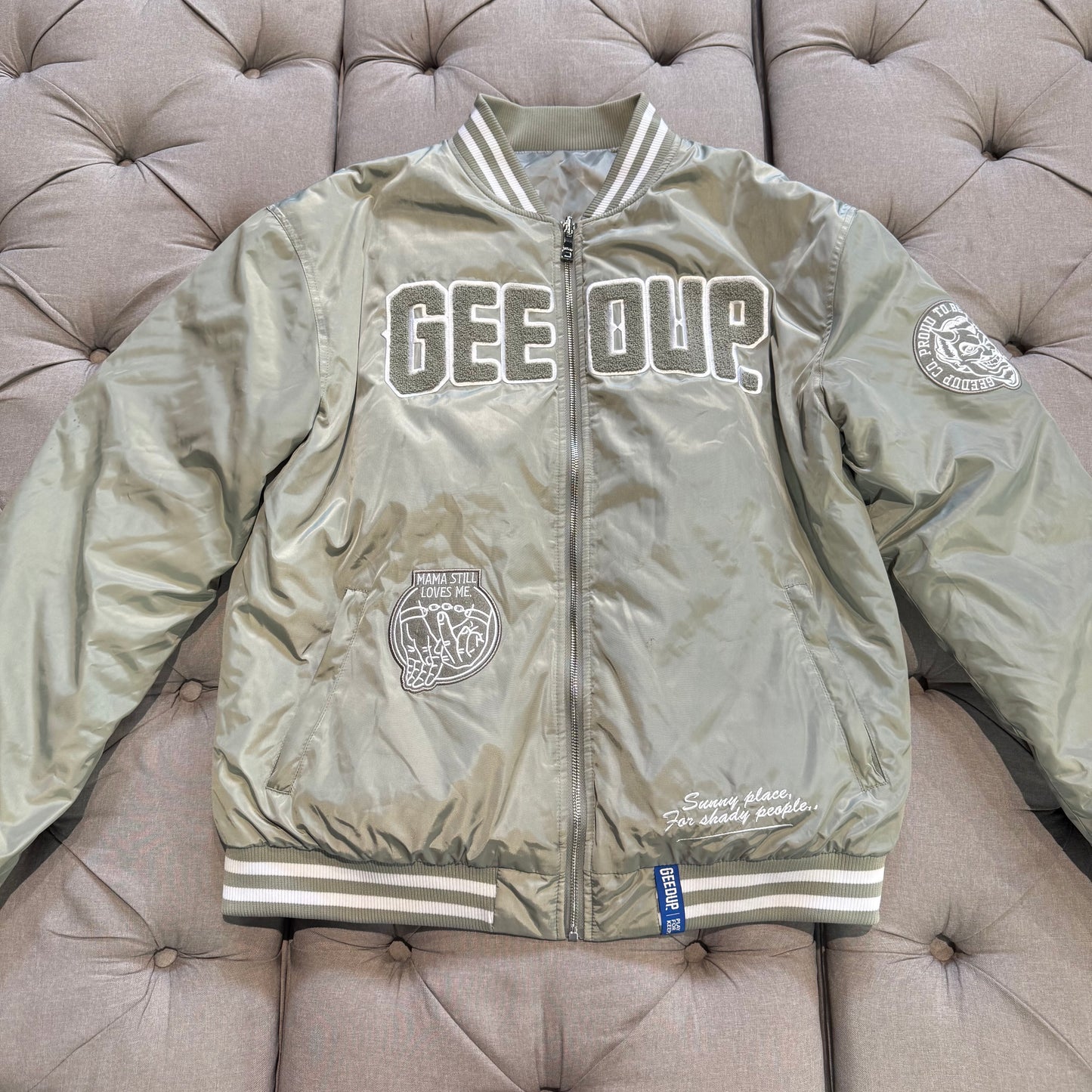 Geedup Los Angeles Bomber Jacket 'Khaki' (Second hand)