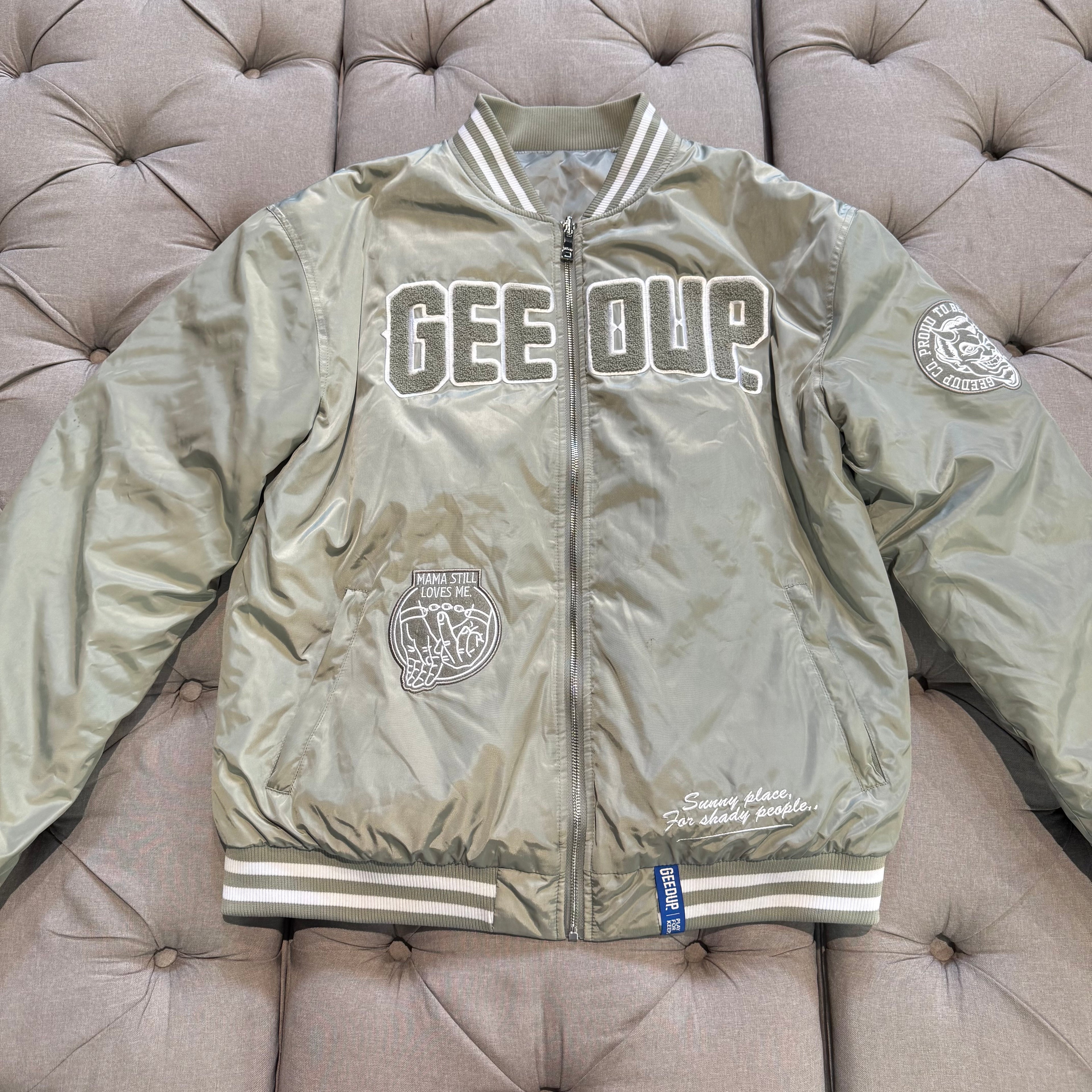 Geedup Los Angeles Bomber Jacket 'Khaki' (Second hand)