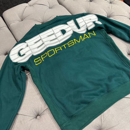 Geedup Sportsman Crewneck 'Pine Green Yellow' (Second hand)