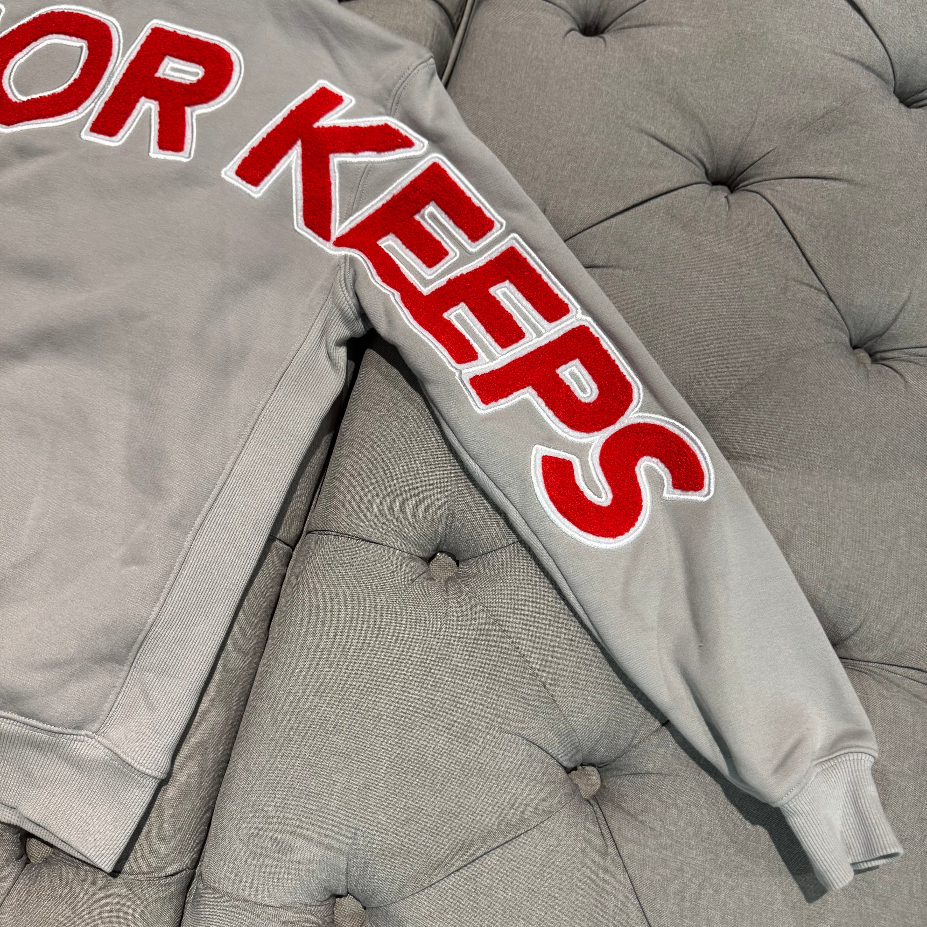 Geedup Play For Keeps Hoodie 'Grey Red' (Second hand)