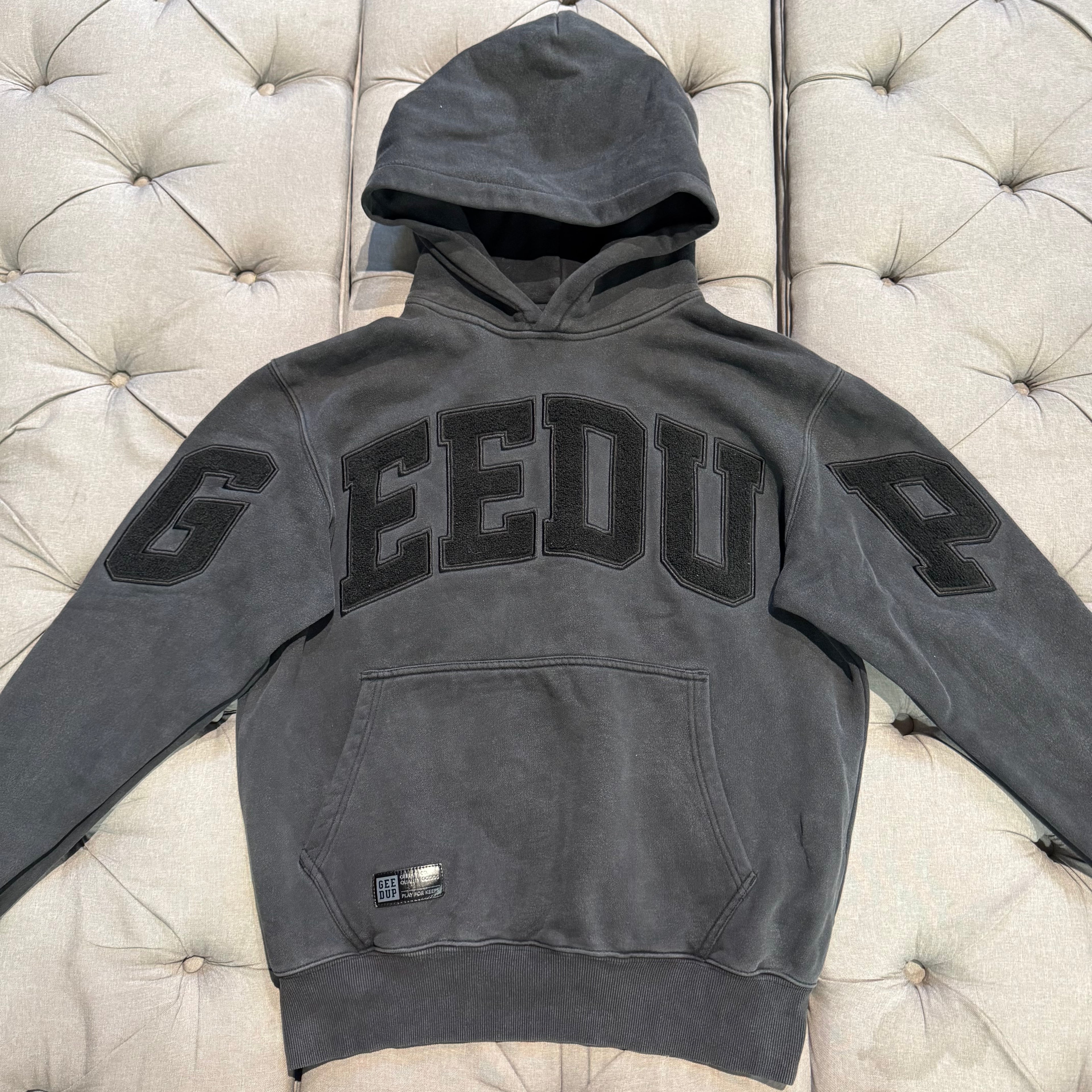 Geedup Team Logo Hoodie 'Washed Black' (Second hand)