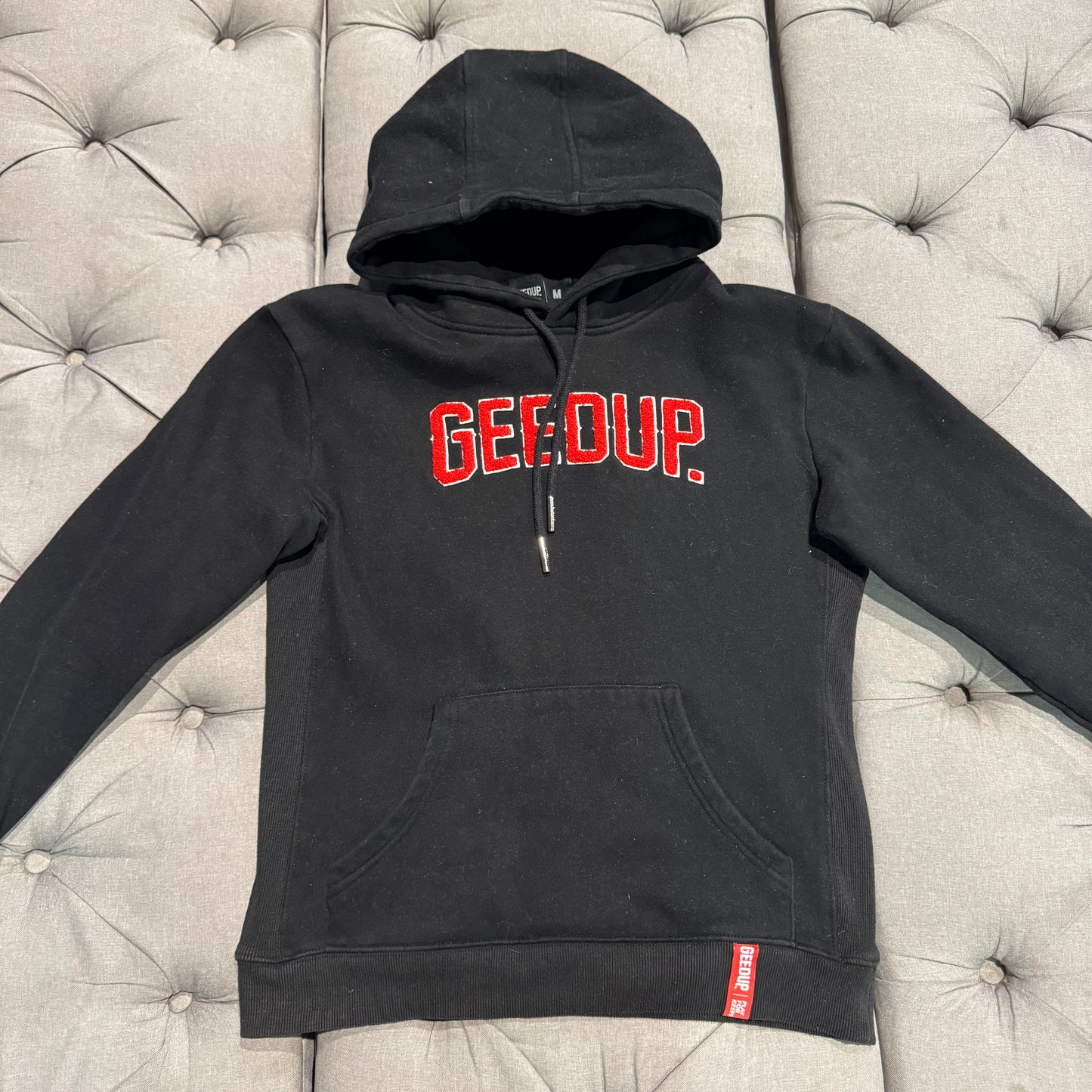 Geedup Play For Keeps Hoodie 'Black Red' (Second hand)
