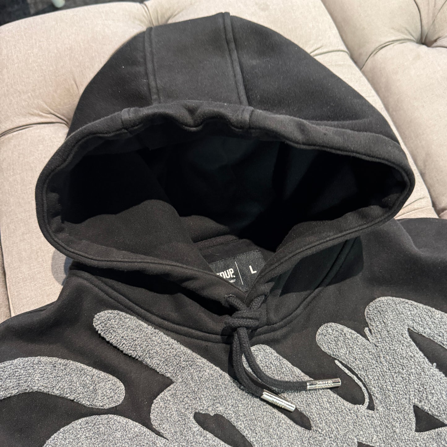 Geedup Handstyle Hoodie 'Black Grey' (Second hand)