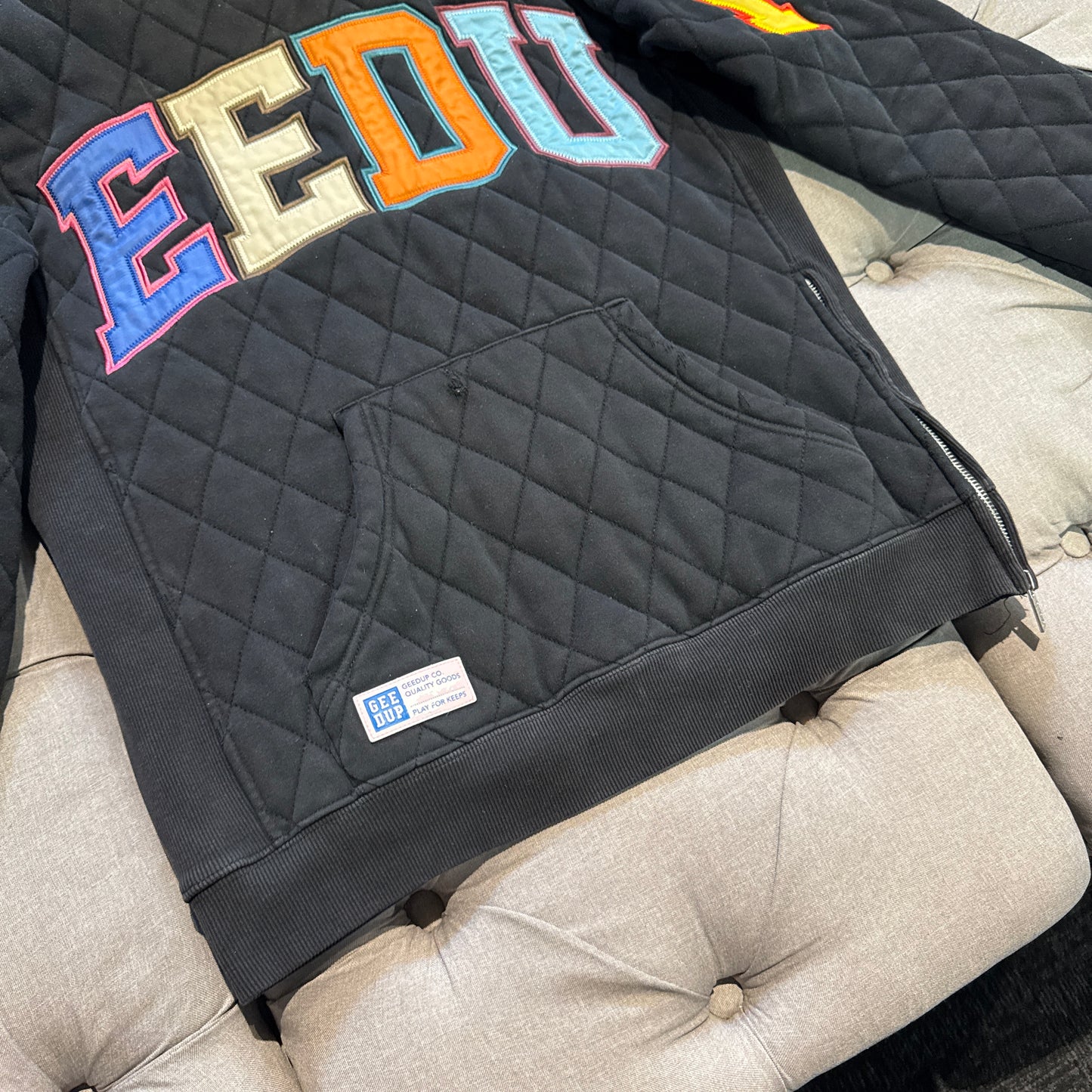 Geedup Team Logo Hoodie 'Holy Grail Multi Color 2.0 Quilt' (Second hand)