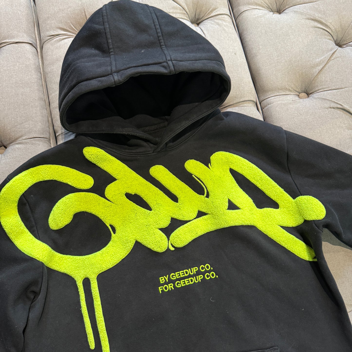 Geedup Handstyle Hoodie 'Black Volt' (Second hand)