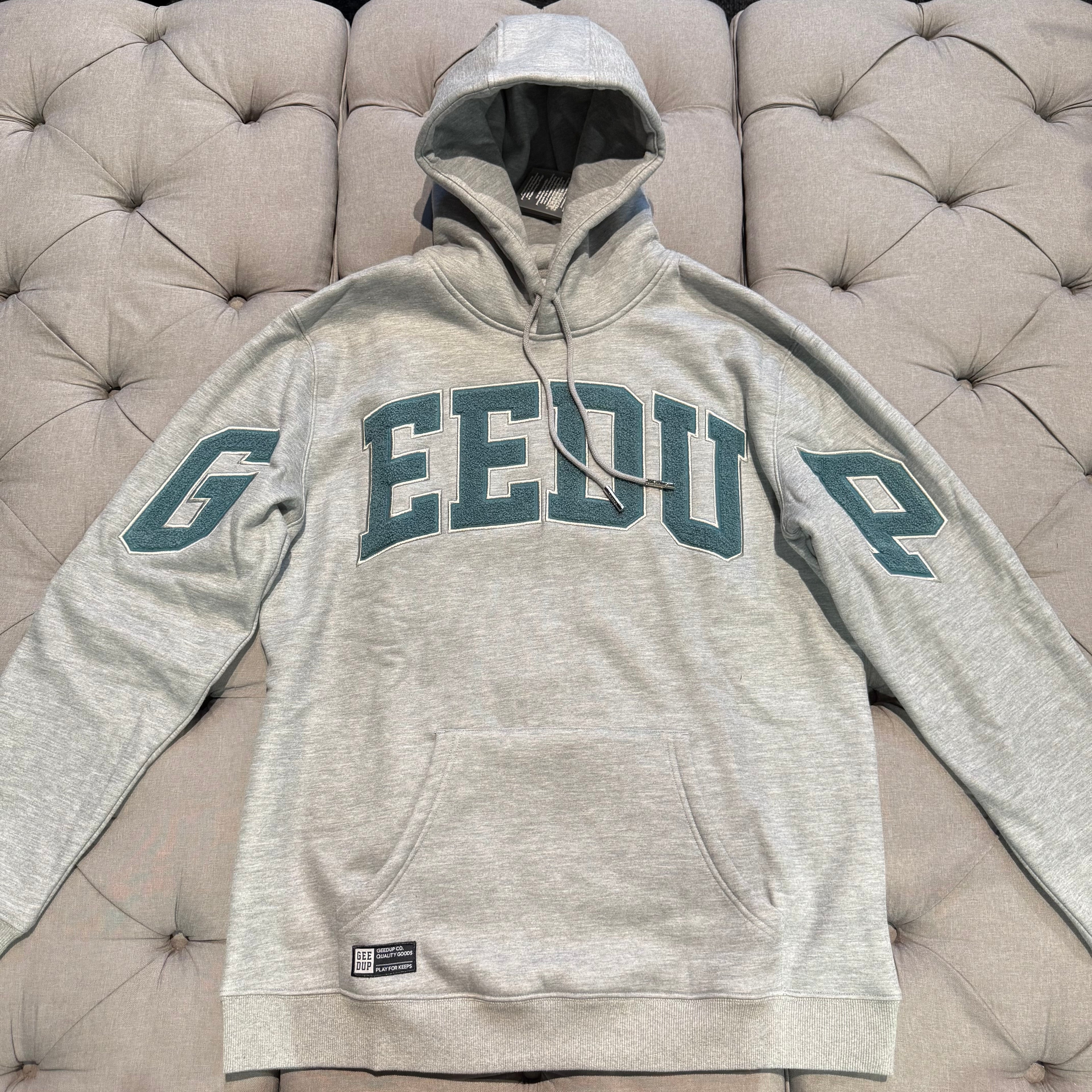 Geedup Team Logo Hoodie 'Grey Teal' (Brand New)