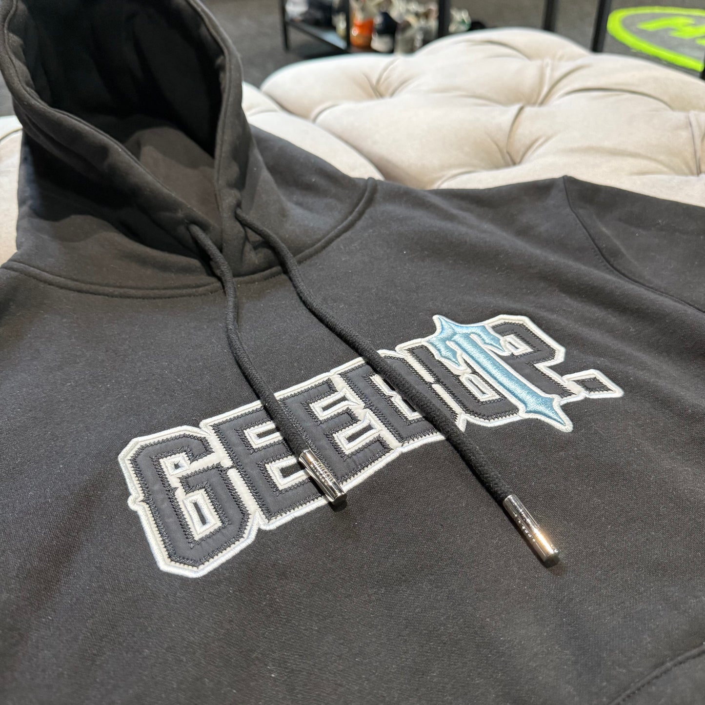 Geedup x Trapstar PFK x Irongate Hoodie 'Black Blue' (Second hand)