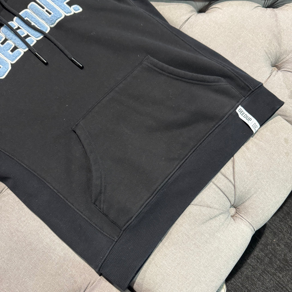 Geedup Play For Keeps Hoodie 'Black Baby Blue' (Second hand)