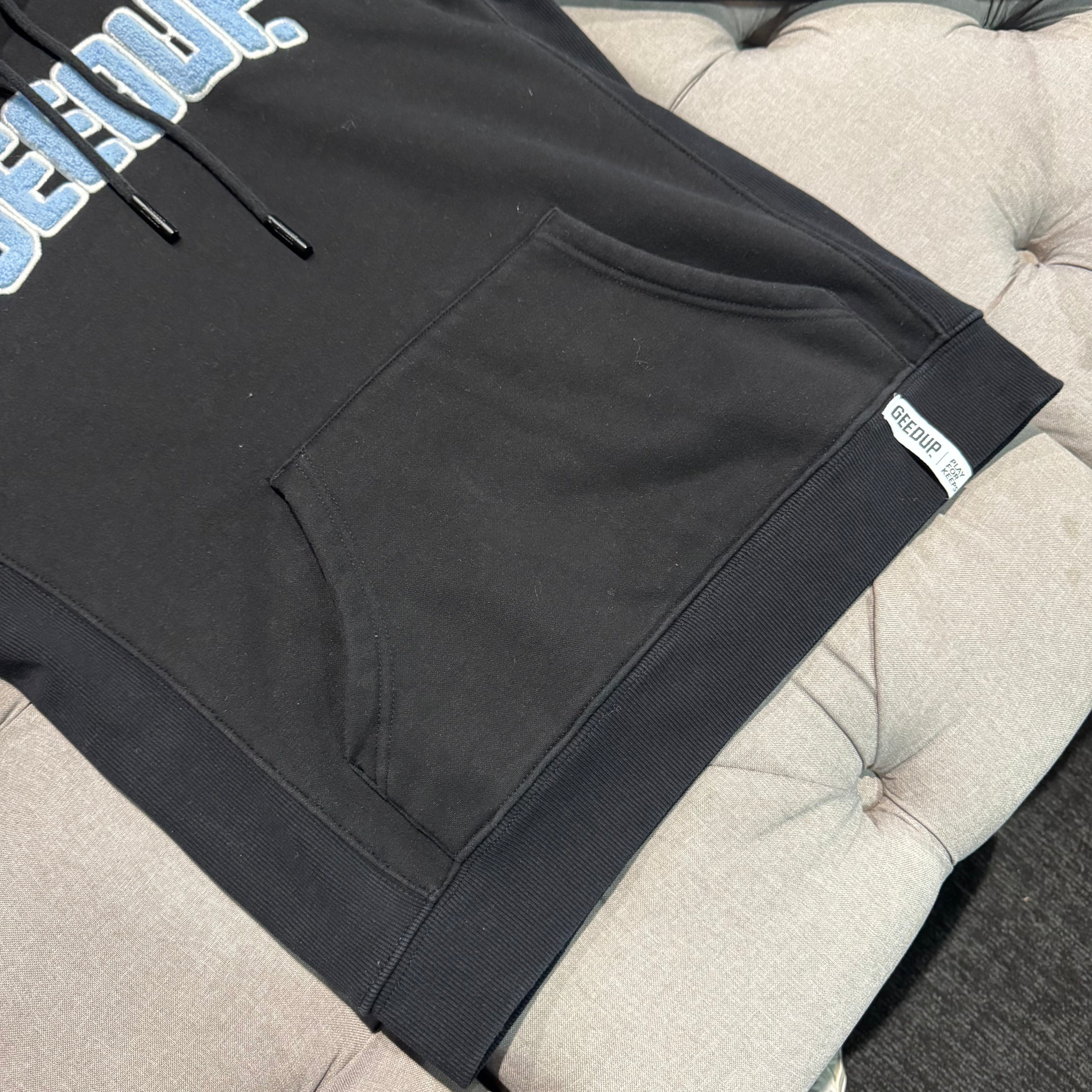 Geedup Play For Keeps Hoodie 'Black Baby Blue' (Second hand)