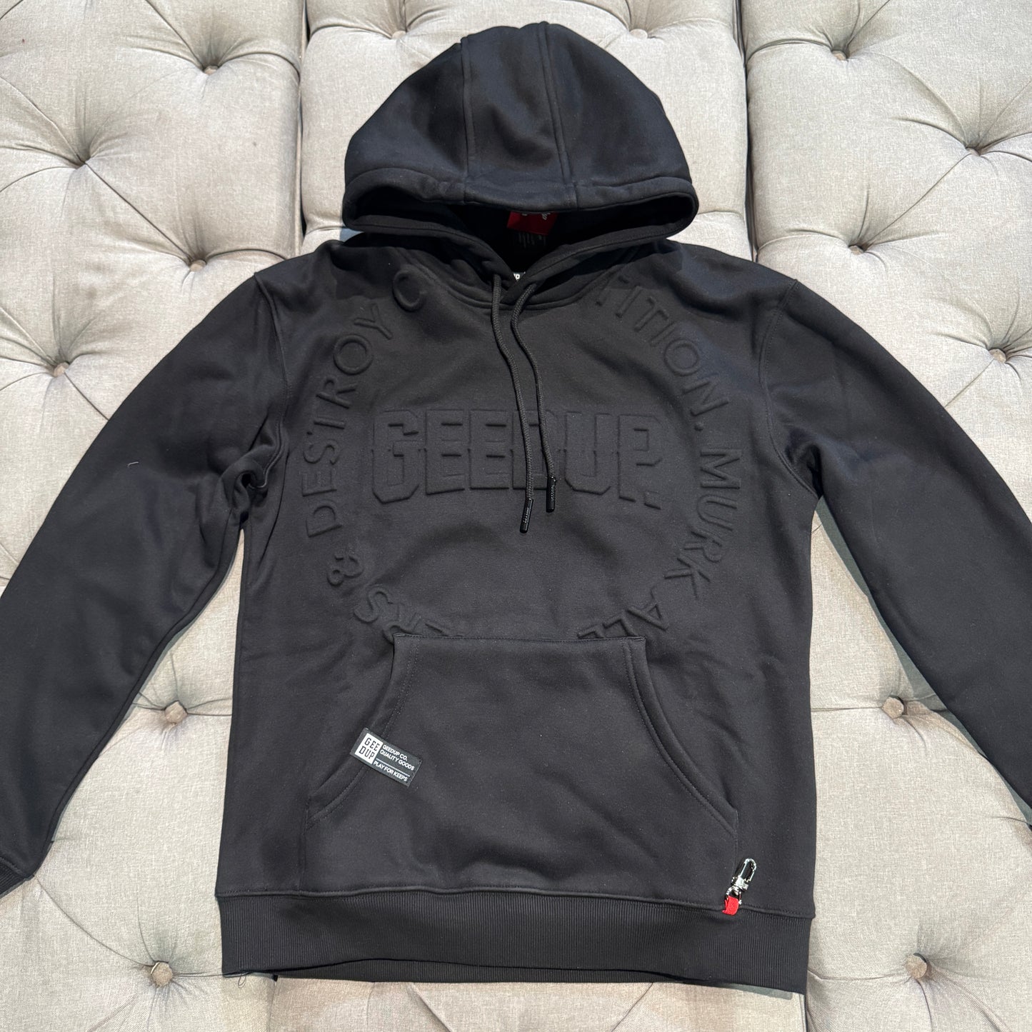 Geedup Emblem Emboss Hoodie 'Blackout' (Brand New)