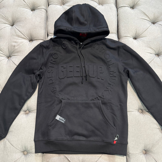 Geedup Emblem Emboss Hoodie 'Blackout' (Brand New)