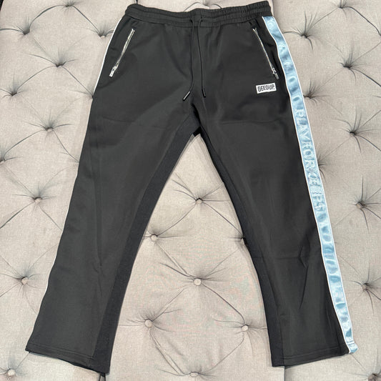 Geedup Play For Keeps Track Pants 'Black Baby Blue' (Second hand)