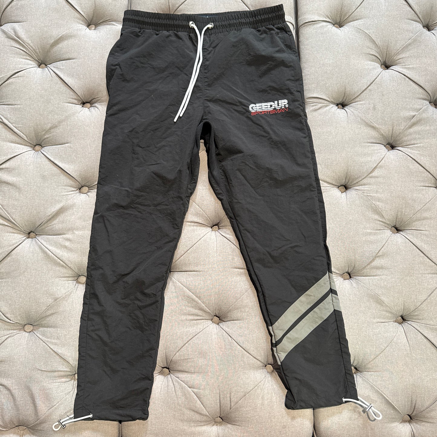 Geedup Sportsman Track Pants 'Black Grey Red' (Second hand)