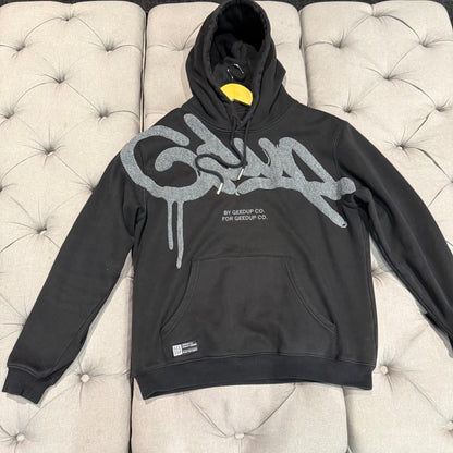 Geedup Handstyle Hoodie 'Black Grey' (Second hand)