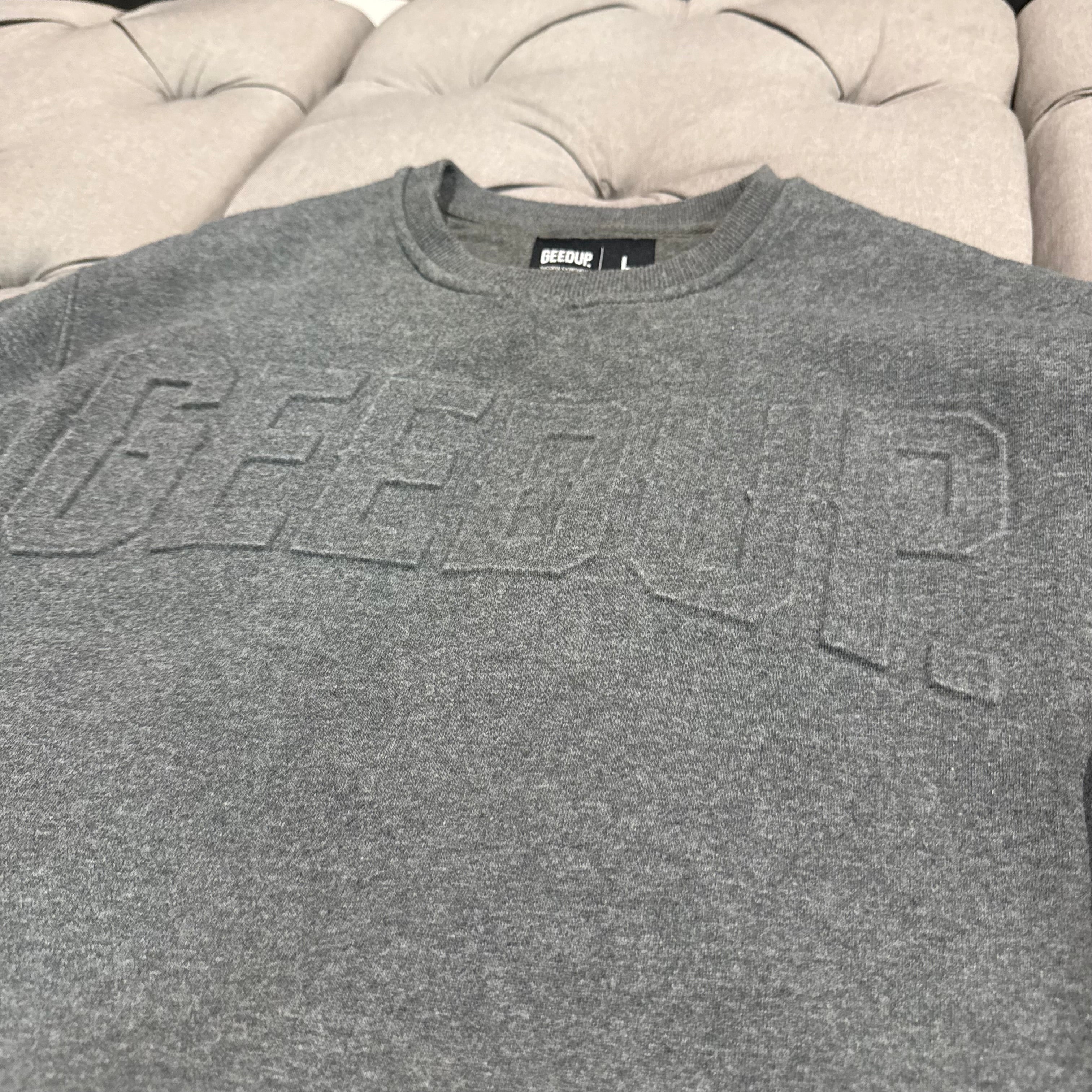Geedup Embossed Logo PFK Crewneck 'Grey' (Second hand)