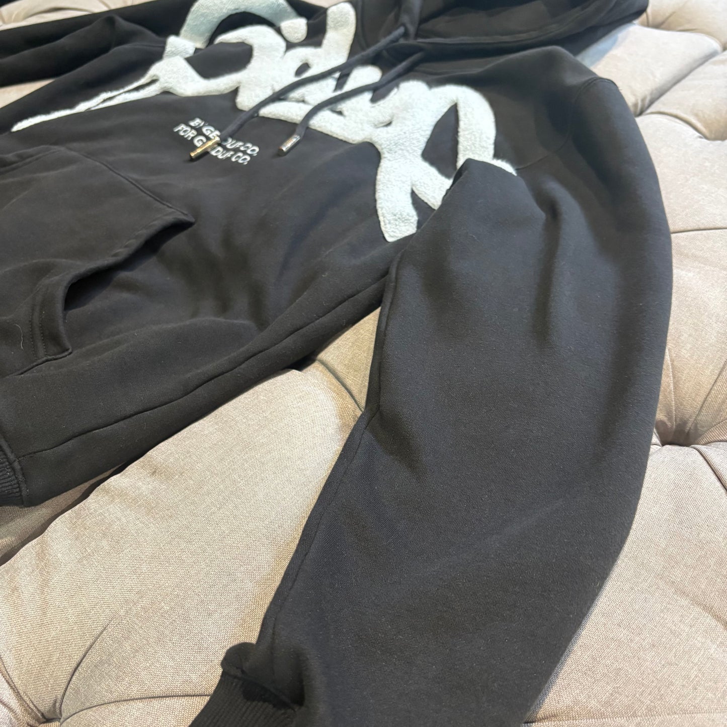 Geedup Handstyle Hoodie 'Black Baby Blue' (Second hand)