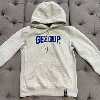 Geedup Play For Keeps Hoodie 'White Marle Blue' (Second hand)