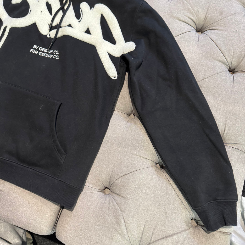 Geedup Handstyle Hoodie 'Black White' (Second hand)