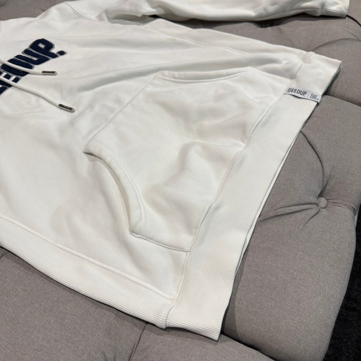 Geedup Play For Keeps Hoodie 'White Navy' (Second hand)