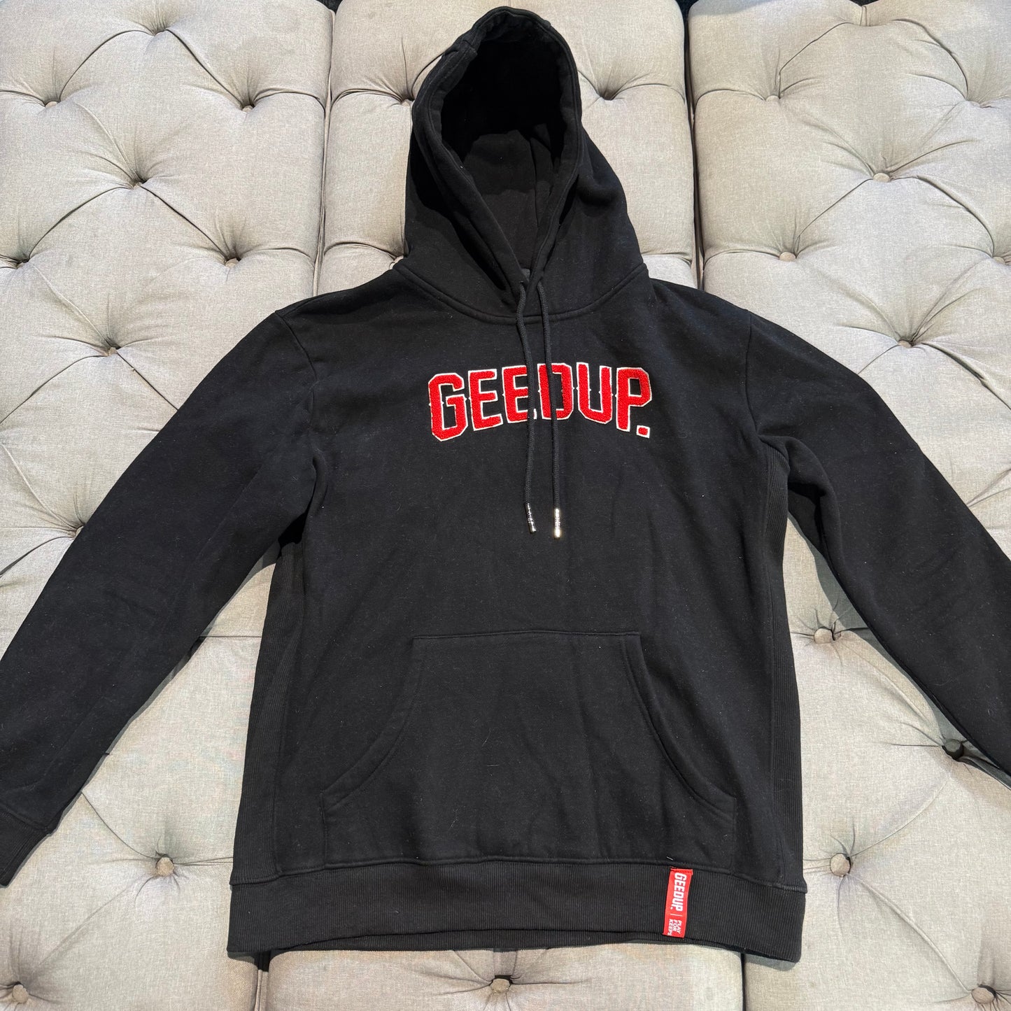 Geedup Play For Keeps Hoodie 'Black Red' (Second hand)