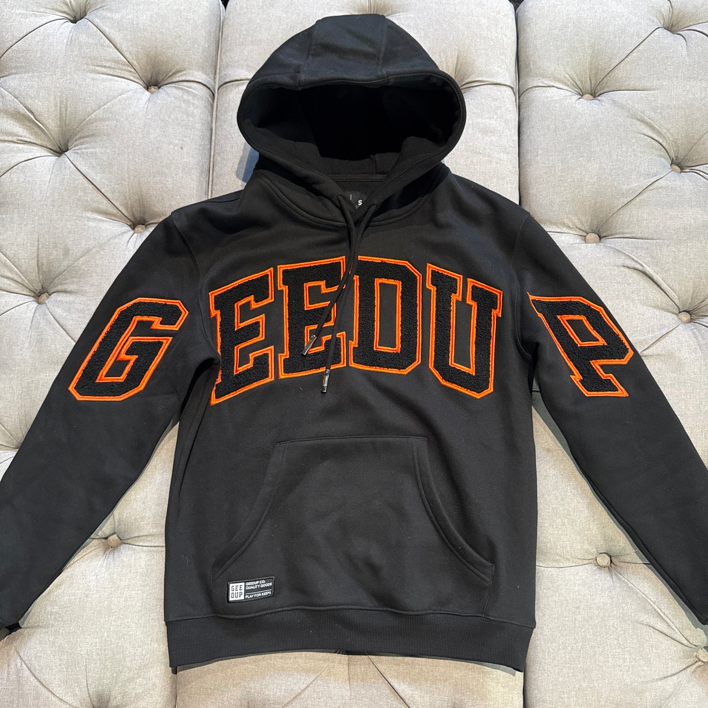 Geedup Team Logo Hoodie 'Black Orange' (Second hand)